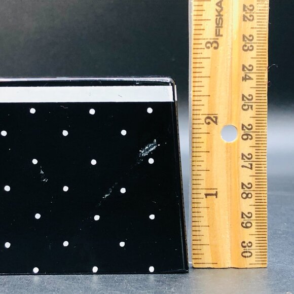 60s Mod Black and White Polka Dots Bathroom Accessory SET Tissue Box Cover Soap - Picture 7 of 11